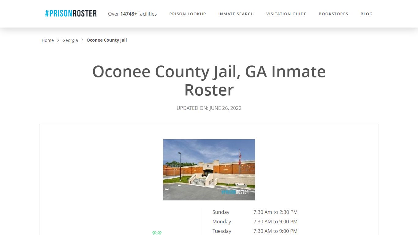 Oconee County Jail, GA Inmate Roster
